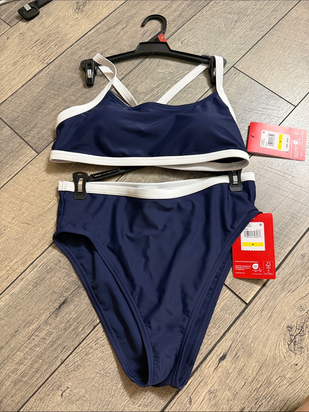 Speedo Navy Bikini with White Trim